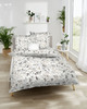 Bettwäsche Satin allover BW mit RV Floral-Aquarell-564