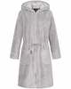 Morgenstern Bademantel Damen Reißverschluss, Kapuze, Lisa, rauchgrau